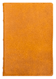 B�blia  ACF Couro leg�timo mostarda, Letra grande Premier Collection Com letras de Jesus em azul e refer�ncias cruzadas