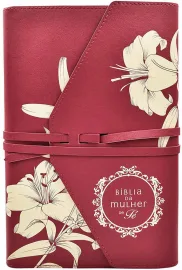 B�blia da Mulher de F�, NVI, Couro Soft, L�rios do Campo