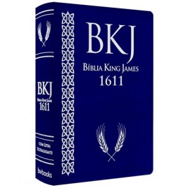 Biblia King James Ultra Gigante 1611 Luxo Azul