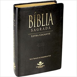 Biblia Letra Gigante Ntlh Luxo Preto Nobre  com indice