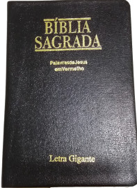 B�blia Letra Gigante Luxo Palavras de Jesus Vermelho  Sbb