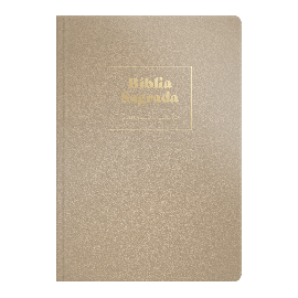 Biblia NVI Grande Com Cantor Cristo - Luxo Champanhe