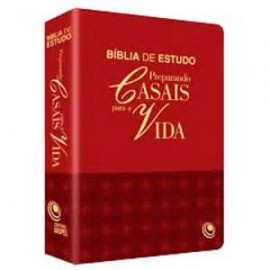 BIBLIA PREPARANDO CASAIS VERMELHA LUXO