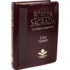 B�blia Sagrada Letra Grande Luxo Marrom Ntlh