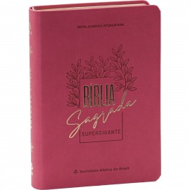 Bblia Luxo Supergigante NAA  Rosa