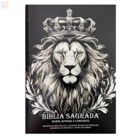 Bblia ARC Letra Gigante Tfull Collor Com Harpa Capa Brochura - Leo Coroa