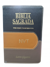 Biblia Nvt Letra Gigante Luxo Tricolor Com Dicionario e Concordancia e Indice