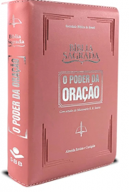 Bblia O Poder da Orao ARC Letra Normal Capa com Ziper Rose