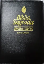 B�blia letra Grande com harpa cpad ziper