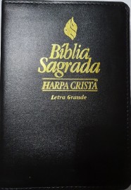 B�blia letra Grande com harpa cpad ziper