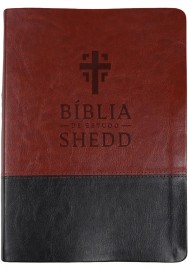 B�blia de Estudo Shedd - Couro Sint�tico Marrom e Preto