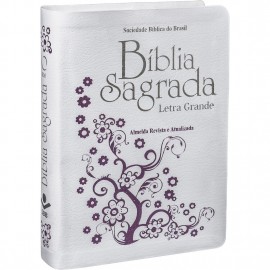 Bblia Sagrada Letra Grande luxo branco