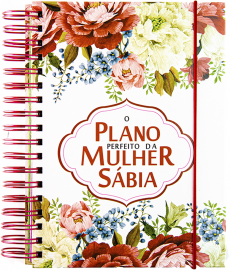 O Plano Perfeito da Mulher Sábia Floral Vermelha Planner