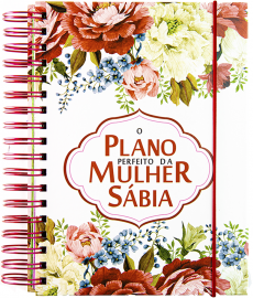 O Plano Perfeito da Mulher Sbia Floral Vermelha Planner