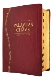B�blia Palavras Chave Marrom Classica Luxo Com Indice