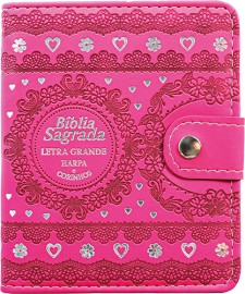 Biblia Carteira Pu Letra Grande Cr - Mod. 01 Pink