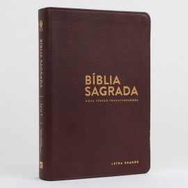 Biblia Nvt  Marrom Luxo Letra Grande