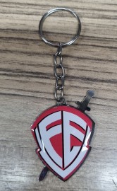 Chaveiro de Metal Com Resina Escudo 12 Unidades