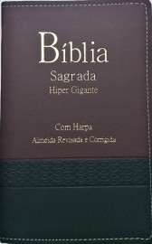 Biblia HiperGigante Com Harpa Luxo Bicolor CPP