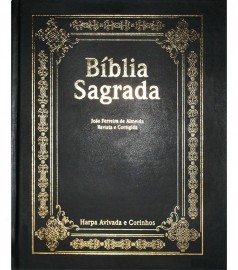 Biblia De Pulpito Com Harpa Rc Cpp Capa Dura Preta