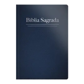 B�blia Letra Grande Semi Luxo Azul ARC