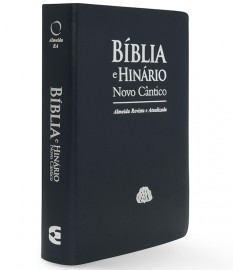 Bíblia e Hinário Luxo RA Letra Gigante Capa Macia Azul