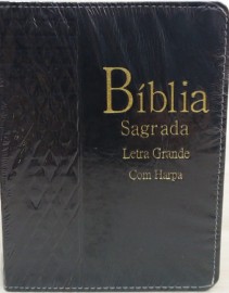 Biblia Tijolinho Luxo Letra Grande Com Harpa Estrela Cpp