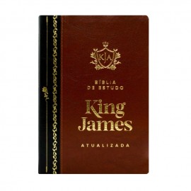 Bíblia De Estudo King James RA L. Grande Vinho e Preto