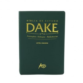 Bblia de estudo DAKE - Letra grande - Capa luxo -Verde