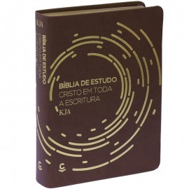 B�blia de Estudo Cristo em Toda a Escritura Luxon - Marrom