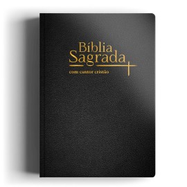 Biblia NVI Grande Com Cantor Crist�o - Luxo Preta