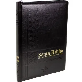 Santa Biblia Super Gigante Espanhol Ziper Preto