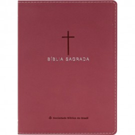 Bblia NAA Ultra Slim Luxo Rosa