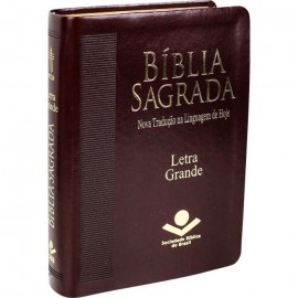 Bblia Sagrada Letra Grande Luxo marrom Ntlh