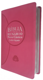 Bblia e Hinrio Novo Cntico Letra Gigante c. Macia Pink