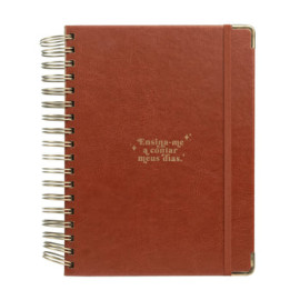 Meu plano perfeito, Planner anual n�o datado com capa dura em couro-soft, capa Cl�ssica