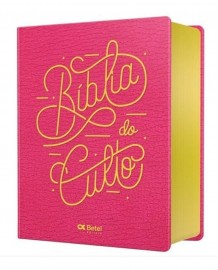 Biblia Do Culto Pequena Luxo Pink Harpa E Corinhos