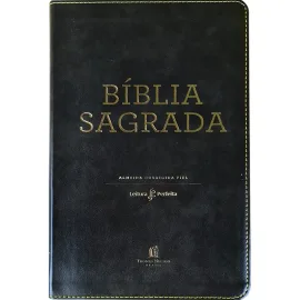 B�blia Sagrada ACF Leitura Perfeita Couro Soft Preto Luxo