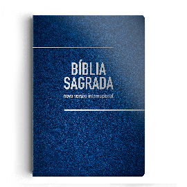 B�blia Sagrada NVI Letra Gigante - Capa Semi Luxo Azul