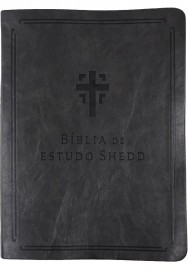 B�blia de Estudo Shedd - Couro Sint�tico Chumbo