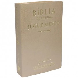 Biblia Estudo Joyce  Meyer luxo Letra Grande Dourada