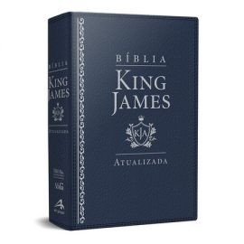 Biblia King James De Estudo luxo Azul ra