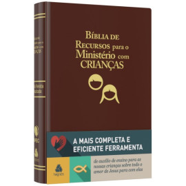 B�blia de Recursos para  Minist�rio infantil Luxo Marrom