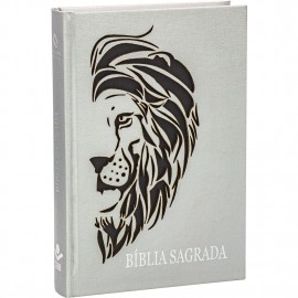 Bíblia Sagrada - Capa vazado leão prata