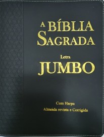 Biblia Letra Jumbo Ziper com Harpa Estrela Palavras de Jesus em Vermelho KCP