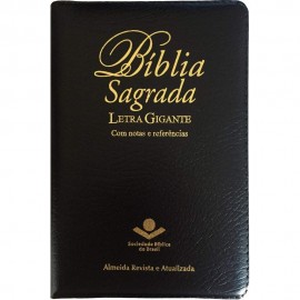 Biblia Letra Gigante Ra Ziper Preta Sbb