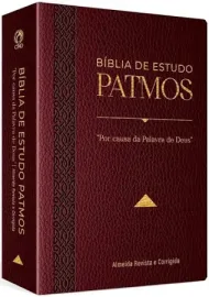 B�blia de Estudo Patmos Grande Luxo Vinho 