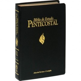 Biblia Pentecostal Media Preta Luxo