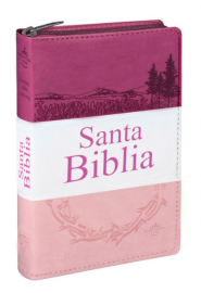 Santa Biblia Con Concordancia Tricolo Rosa Ziper Espanhol