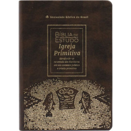 B�blia de Estudo Igreja Primitiva Luxo Marrom